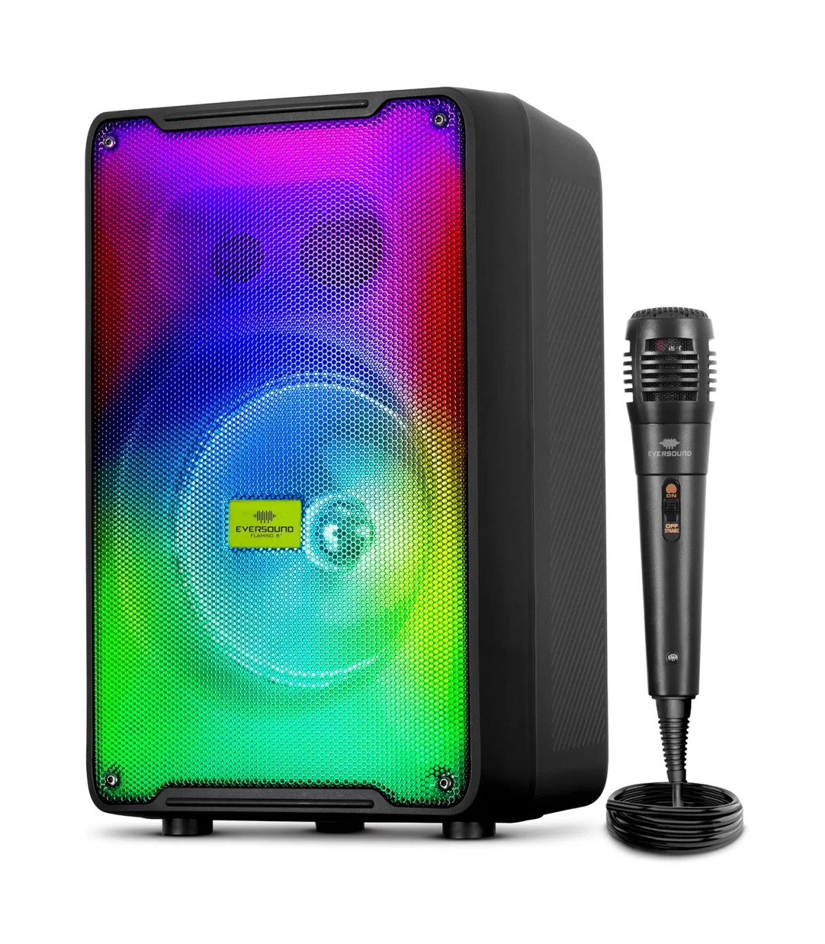 Parlante Portátil Eversound Flaming 8in EV 3000, RGB Parlante Portátil Eversound Flaming 8" EV 3000, RGB - Imagen 1