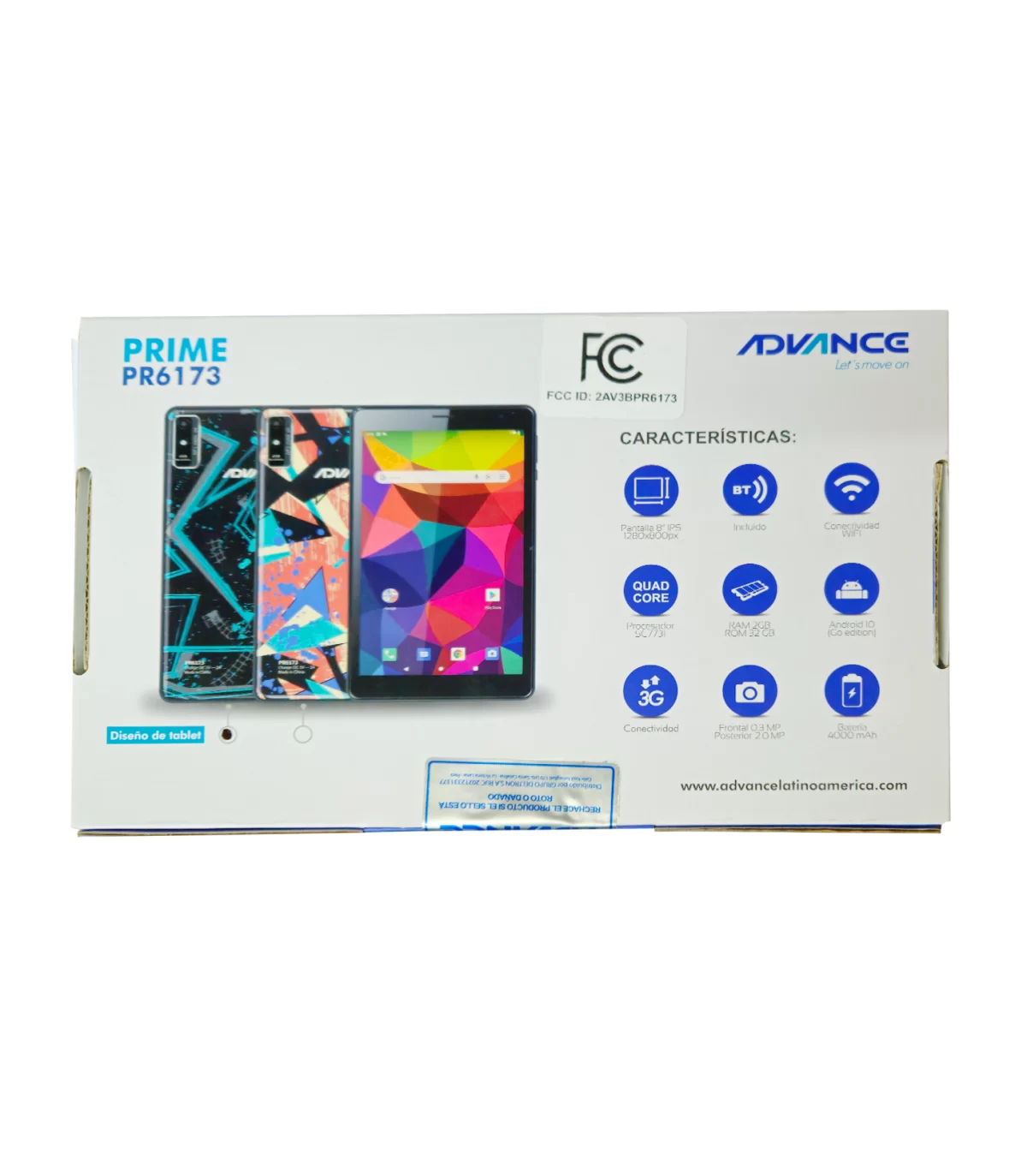 Tablet ADVANCE Prime PR6173 Quad Core SC7731 8in 1280x800px IPS 3G 2GB RAM 32GB ROM 4000mAh 2