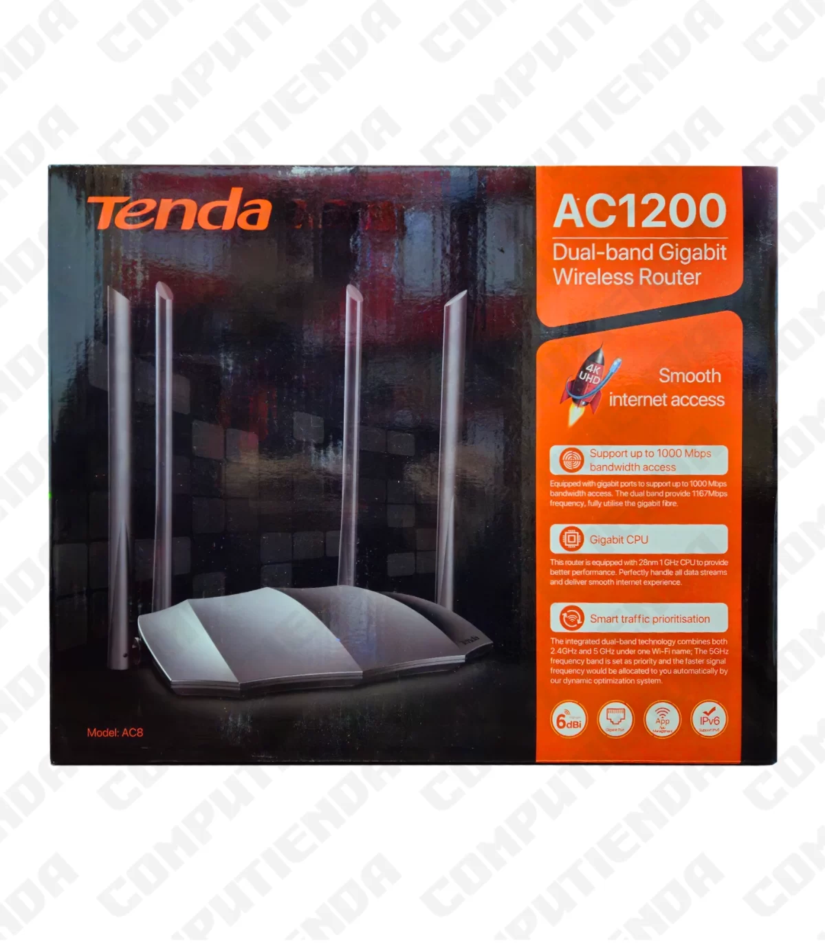 Router TENDA AC8 AC1200 Dual Band Gigabit Wireless Router