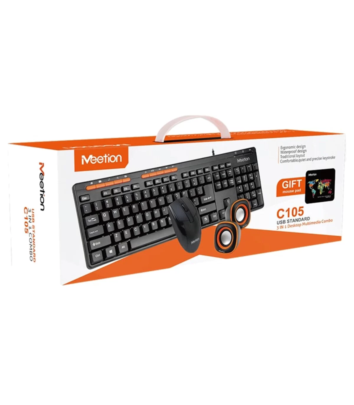 Combo Teclado, Mouse, Parlantes y Padmouse MEETION C105 Combo Teclado, Mouse, Parlantes y Padmouse MEETION C105 - Imagen 1