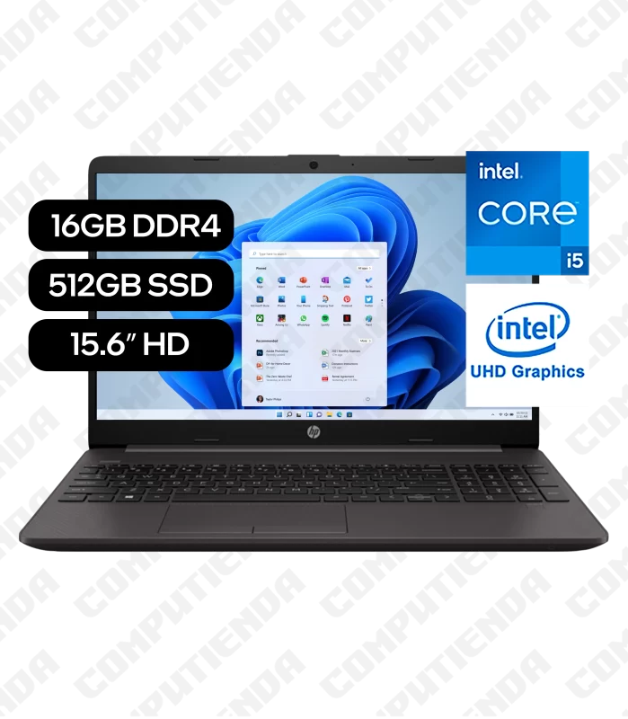 Laptop HP 250 G9 Intel Core i5 1235U 15.6in HD 16GB RAM 512GB SSD Graphics UHD Intel