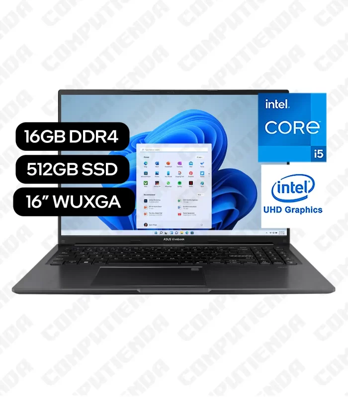 Laptop ASUS VivoBook X1605V Intel Core i5 13420H 16in WUXGA IPS 16GB DDR4 512GB SD Intel UHD Graphics