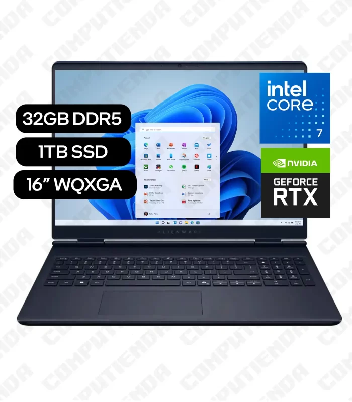 Laptop DELL AlienWare 16 Aurora Intel Core 7 240H 16in WQXGA 2560 X 1600 32GB DDR5 1TB SS RTX 5060 8GB